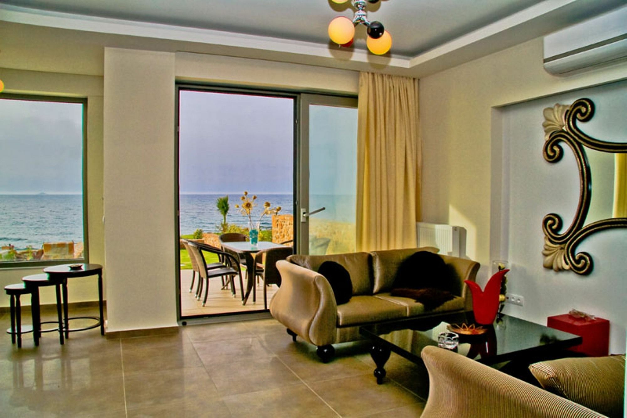 Sea View Beachfront Villa Peri Gouvai Exteriör bild